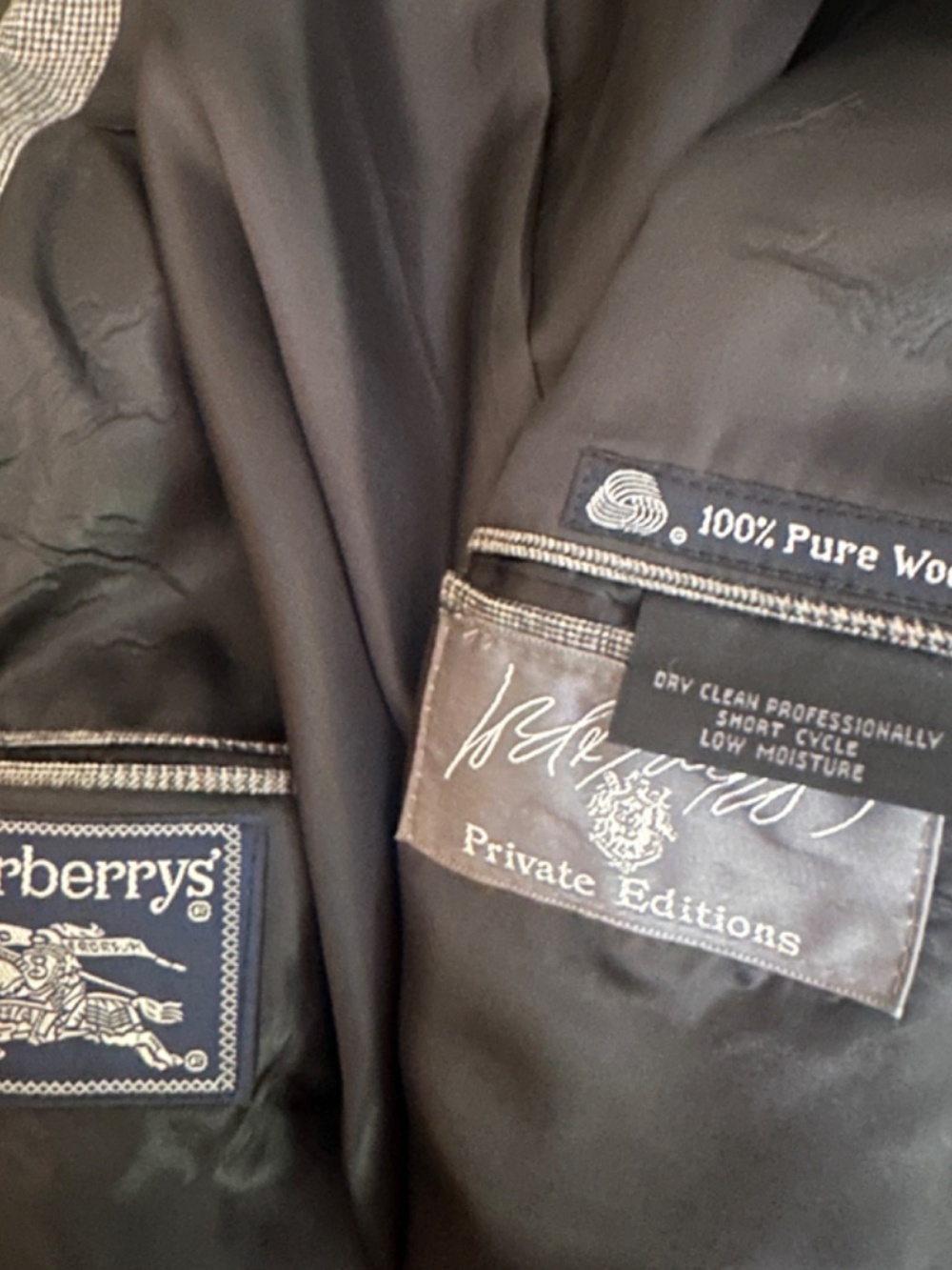 Burberry Double Breasted Blazer ~46R no size tag 100% wool Gently worn vintage - Picture 5 of 5